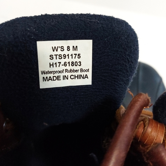 Sperry Women's Saltwater Waterproof Leather Duck Boots Size 8M - Picture 4 of 7